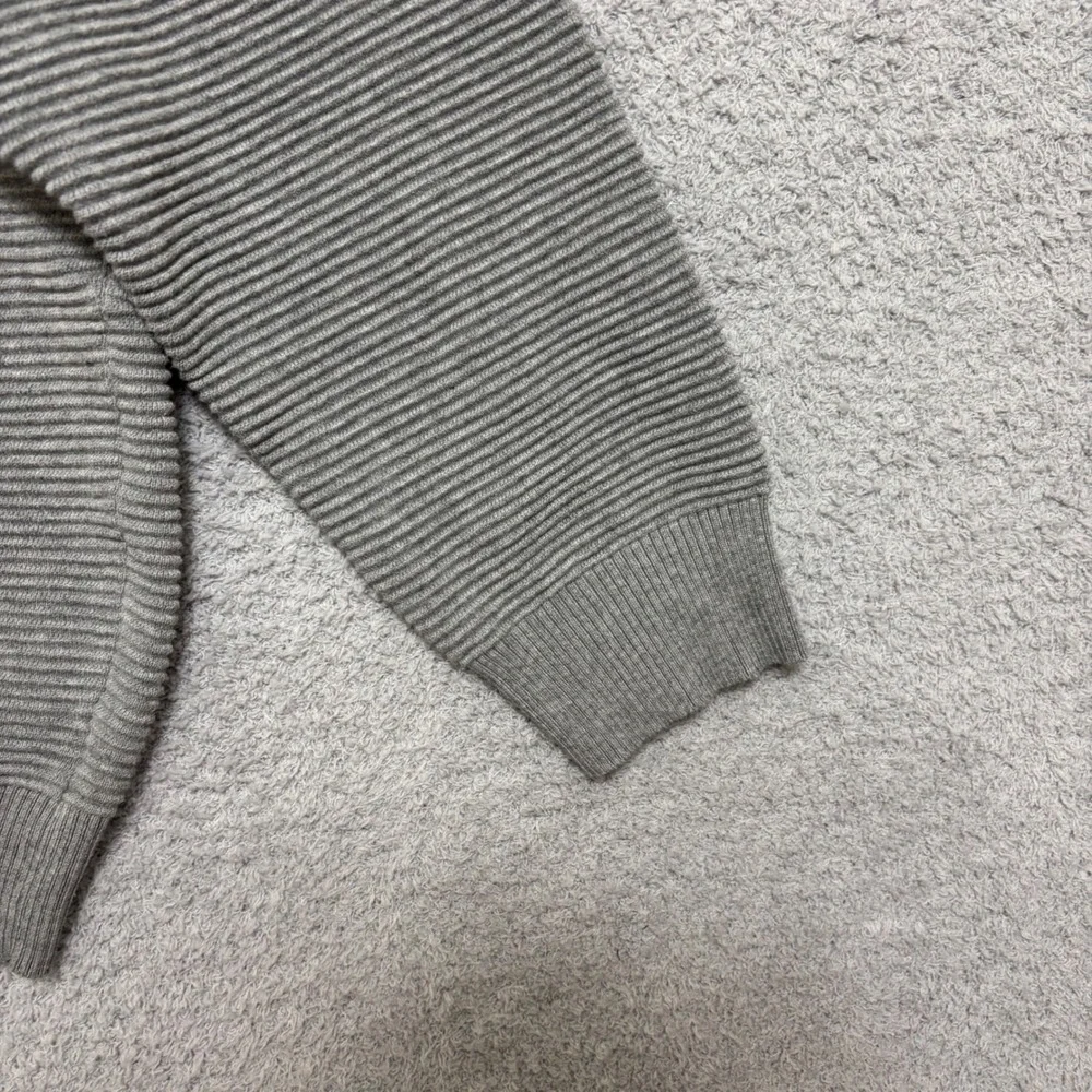 Gray Ribbed Crew Neck Pullover Sweater Size XXXL Workwear Neutral